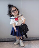 幼歌（YOUGE）嬰幼兒泰迪熊學(xué)院風(fēng)套裝兒童可愛口袋海軍領(lǐng)上衣百褶裙 藏青色百褶裙 80 cm 曬單實拍圖
