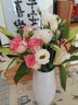 枔北 北歐風(fēng)陶瓷花瓶擺件 客廳玄關(guān)假花仿真花瓷器插花水養裝飾花器 白色大號(不含花-高約25厘米) 尺寸參考詳情 曬單實(shí)拍圖