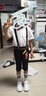 鼎瑪仕花童禮服男女童套裝六一兒童節主持人合唱表演服小學(xué)生背帶褲校服 男童黑色背帶短袖短褲4件套 130 碼 身高120-130cm 重46-50斤 曬單實(shí)拍圖
