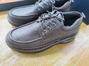 老人頭男鞋商務(wù)休閑皮鞋男士軟底豆豆鞋透氣系帶鞋子厚底英倫爸爸樂(lè )福鞋 黑色【系帶款】 40 (250mm) 曬單實(shí)拍圖