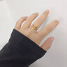 中國(guó)黃金（CHINA GOLD）蝴蝶黃金戒指女足金活口戒手飾七夕情人節(jié)禮物送女友老婆 煙雨蝶戒指 曬單實(shí)拍圖