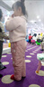 G.DUCKKIDS小黃鴨童裝女童棉褲冬季兒童棉褲女孩加絨褲子中小童寶寶保暖長(cháng)褲 粉色 90 尺碼1~2歲【 80-90cm】 曬單實(shí)拍圖