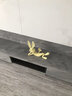 網(wǎng)紅躺姿兔子擺件卡通現(xiàn)代客廳電視柜酒柜玄關(guān)高級感可愛家居裝飾 躺姿植絨兔-黃色 曬單實拍圖