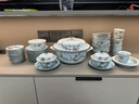 唐帕高檔景德鎮(zhèn)餐具套裝奢華陶瓷碗碟2024新款碗盤餐具家用喬遷送禮 68件【青瓷金邊】10人適用 曬單實(shí)拍圖