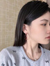 CHOMEL KINSEY紅色新年大圈圈耳環(huán)2025新款潮氣質耳釘女小眾輕奢高級感耳飾品 紅色扭紋耳環(huán)（4cm） 曬單實拍圖
