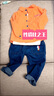 G.duck小黃鴨男童寶寶春秋裝套裝三件套新款1一2-3周歲童裝嬰兒衣服外套 桔紅色 英文DAKE襯衣三件套 90 高75-85cm 1-2歲 曬單實(shí)拍圖