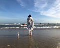 RORONOA 長絲巾女夏季薄大多功能夏天外搭海邊時尚防曬大披肩沙灘巾紗巾 帆船白色 曬單實拍圖