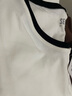 森馬（Semir）長袖T恤女短款撞色打底衫簡約風(fēng)秋季假兩件修身衣服101524101005 曬單實拍圖