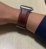 istrap蘋(píng)果手表表帶瘋馬牛皮Apple Watch Ultra3/2手表帶S11/10/9/8/7/6/SE厚實(shí)真皮表鏈iWatch男士腕帶 波爾多【銀色配件 40/41/42MM表盤(pán)【適用Wat 曬單實(shí)拍圖