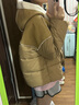 森馬（Semir）棉服女拼接寬松棉衣復古時尚2024冬季新款毛絨連帽面包服潮流 黃色調00333 165/88A/L 曬單實拍圖