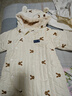 迪士尼（Disney）新生嬰兒衣服秋冬季棉服兔寶寶連體衣絨加厚套裝包腳外出抱衣冬裝 米色刺繡 兔子包腳 90cm (12-15月)加絨加厚絨包 曬單實拍圖