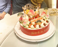 味多美 壽比南山 生日蛋糕 賀壽蛋糕 水果蛋糕 北京同城配送 原味坯雜果夾心蛋糕 30cm 曬單實(shí)拍圖