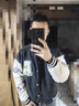 WASSUP HERMU官方潮牌外套男女春秋季美式帥氣街頭棒球服加絨加厚寬松大碼外套 黑色 XL （推薦120-130斤） 曬單實拍圖