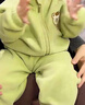 迪士尼（Disney）寶寶秋冬季薄絨套裝1-3歲男童女童嬰兒冬裝加絨外套兩件套2春秋裝 小孩子穿的衣服品牌童裝-綠色 小孩子穿的衣服品牌童裝-100cm 曬單實(shí)拍圖