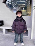 G.DUCKKIDS小黃鴨男童羽絨服秋冬季2024新款過年喜慶衣服兒童裝寶寶紅色外套 紅色白鴨絨羽絨服 110 M 曬單實(shí)拍圖