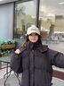 舒芳蝶（shufangdie）羽棉襖絨服女2025冬季寬松顯瘦棉襖加厚面包服外套棉衣棉服外套女 黑色 M 曬單實(shí)拍圖