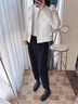 AEMAPE哈倫褲蘿卜九分休閑褲女2025春秋冬季新款高腰小個(gè)子洋氣鐮刀褲子 黑色/加絨加厚 加絨 29 /2尺2/建議110-122斤 曬單實(shí)拍圖