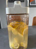 逗趣家涼水壺冰箱冷水壺帶水龍頭家用大容量耐高溫飲料桶冰水果汁冷水桶 牛油果綠3.5L【帶趣味貼紙*1】 曬單實(shí)拍圖