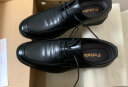 波图蕾斯(Poitulas)英伦男士商务休闲鞋正装皮鞋男系带耐磨 P9829 黑色 40 实拍图