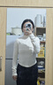 自巧小個(gè)子蓄熱纖維長(cháng)袖T恤女2024秋裝新款半高領(lǐng)修身顯瘦上衣 奶油白半高領(lǐng) XS (2碼) 曬單實(shí)拍圖