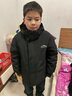 雅鹿2025新款兒童沖鋒衣羽絨服三合一女孩男童女童寶寶秋冬裝加厚外套 黑色 150cm 曬單實(shí)拍圖