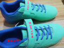 卡爾美卡爾美兒童足球鞋TF碎釘透氣青少年小學(xué)生男生女生大小童訓練球鞋 薄荷綠淺藍【皮面舒適款】 35 曬單實(shí)拍圖