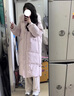韓璐嬌（hanlujiao）冬季羽絨棉服女中長款2024新款超好看韓系加厚連帽大毛領(lǐng)棉衣外套 粉色 M 建議100-120斤 曬單實拍圖