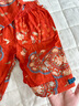 Shining Moment丨金玉滿堂 周歲衣服嬰兒分體套裝一歲寶寶衣服夏季短袖紅色套裝 金玉滿堂-短袖立領(lǐng)分體2件套 100 曬單實(shí)拍圖
