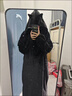 TJVF小惡魔連帽睡袍加絨加厚居家服連體衣男女情侶刺繡睡衣超大衛(wèi)衣潮 黑色刺繡字母 2XL 曬單實(shí)拍圖
