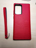 【頭層真牛皮】iCoverCase三星note20ultra手機殼note20保護套全包防摔真皮套 三星note20Ultra紅色+掛繩【黑邊荔枝紋】 曬單實拍圖