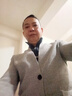公子雪 針織開衫男秋季款韓版潮流修身毛線衣外套紐扣毛衣男 卡其色 180/XXL 曬單實(shí)拍圖