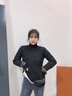 純邇秋冬半高領(lǐng)加厚毛衣女寬松彩色夾條針織衫時尚洋氣新款打底衫上衣 米白色 S 曬單實拍圖