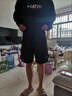 雅鹿黑色工裝短褲男夏季薄款高街潮牌寬松大碼五分褲休閑運動(dòng)5分褲子 H01黑色 5XL 【建議體重180-220斤】 曬單實(shí)拍圖