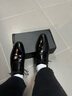TOP GLORIAbilide皮鞋男三接頭正裝皮鞋亮面牛津鞋尖頭漆皮商務(wù)正裝鞋子男鞋 黑 38 曬單實拍圖