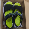 Skechers斯凱奇涼鞋兒童男鞋夏露趾大童清爽易彎折沙灘鞋406512L 黑色/檸檬色/BKLM 37 曬單實拍圖