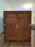 承古堂 紅木家具非洲雞翅木（學(xué)名：非洲崖豆木）五斗柜實(shí)木儲物柜新中式廚房臥室收納玄關(guān)柜碗柜 長(cháng)86*寬35*高82cm 曬單實(shí)拍圖