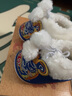 內(nèi)聯(lián)升童鞋嬰兒鞋布鞋寶寶鞋虎頭棉鞋老北京布鞋 5346C/5351 藍(lán)色 130mm 曬單實拍圖