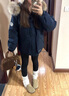 乖米豆工裝派克棉服女2025冬季新款加厚美式情侶大毛領(lǐng)棉衣外套 藏藍色 M（100-120斤） 曬單實(shí)拍圖