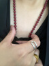 素繩坊純手工編織黑曜石虎眼石紫金朱砂項鏈吊墜串珠掛件繩子固定款 紫金朱砂60厘米 曬單實(shí)拍圖