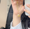 AHK銀項鏈女士平安扣玉吊墜首飾品母親七夕情人節(jié)禮物送女朋友老婆 【平安是福】繁花平安扣項鏈 曬單實拍圖