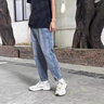 花花公子（PLAYBOY）牛仔褲子男士2025春秋新款潮流時(shí)尚修身小腳褲子男休閑百搭長褲男 806淺藍(lán)色 31 曬單實(shí)拍圖