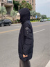 波司登（BOSIDENG）【反季】羽絨服鵝絨男款中長款可脫卸帽新國標90絨商場同款外套 黑藏青5295 M 175/96A 曬單實拍圖