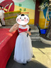 GOKU女童中大童公主裙夏季長(cháng)款禮服蓬蓬裙鋼琴演出服主持人花童連衣裙 白色 160 （建議體重71-85斤） 曬單實(shí)拍圖