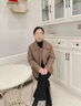 啄木鳥(niǎo)（TUCANO）媽媽冬裝夾棉外套小棉襖2024新款中老年女裝輕薄棉服女洋氣棉衣外 咖色 3XL (推薦120-135斤) 曬單實(shí)拍圖