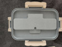 美厨（maxcook）微波炉饭盒 小麦秸秆大容量加深3格学生饭盒1200ml 蓝色MCFT550 实拍图