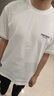謙集（QIANJI） 夏季薄款白色T恤男簡(jiǎn)約印花休閑全棉短袖上衣百搭舒適寬松男衣服 白色  【MSHE1571白色】 L 適合131-145斤穿 曬單實(shí)拍圖