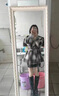 諾嫚娣軻法式復古小香風(fēng)格紋毛呢外套冬季新款廓形收腰加厚呢子斗篷大衣女 外套 M 曬單實(shí)拍圖