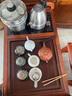 金灶（KAMJOVE）木雕可移動(dòng)茶車(chē)整套茶具 燒水壺一體全自動(dòng)茶盤(pán)實(shí)木功夫茶桌套裝 搭配E9茶藝爐 曬單實(shí)拍圖