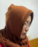 恒源祥多功能一體帽子圍巾羊毛圍脖秋冬男女通用針織保暖羊毛脖套護耳頸 焦糖 曬單實(shí)拍圖
