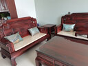 極美格紅木家具 印尼黑酸枝（學(xué)名：闊葉黃檀）沙發(fā)實(shí)木沙發(fā)客廳組合整裝新中式明清古典國色天香 國色天香123七件套 曬單實(shí)拍圖
